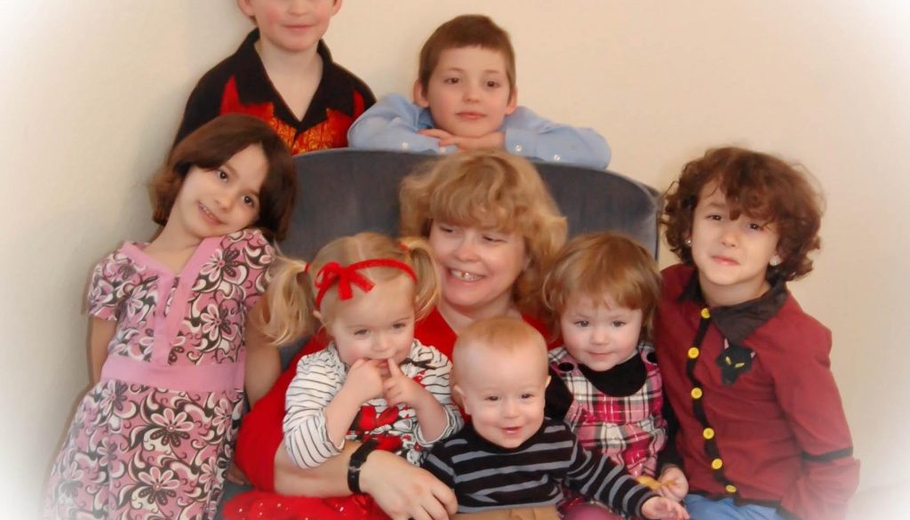 Nannie and her grandbabies 2013: Top: Damion, Jared. Left: Aurora. Right: Akuma. Lap: Eve, Eli, Cailyn. Nannie: Annette Vincent