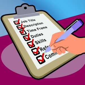 checklist for job