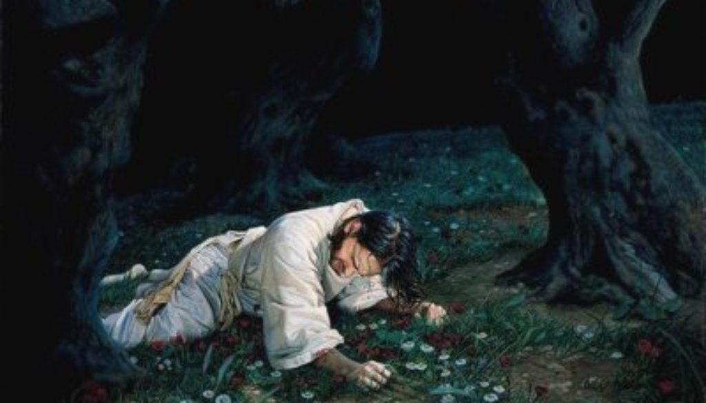 Jesus fell on His face pleading with His Father