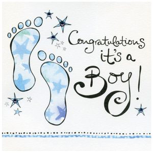 It's a boy footprint announcement