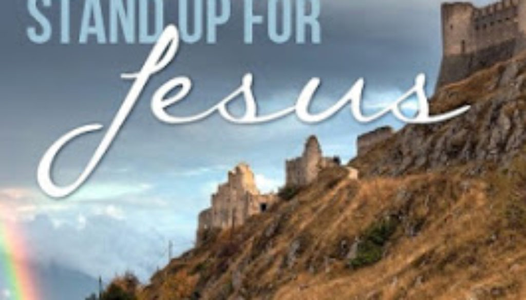 Cliffside view with stand up for Jesus superimposed 
