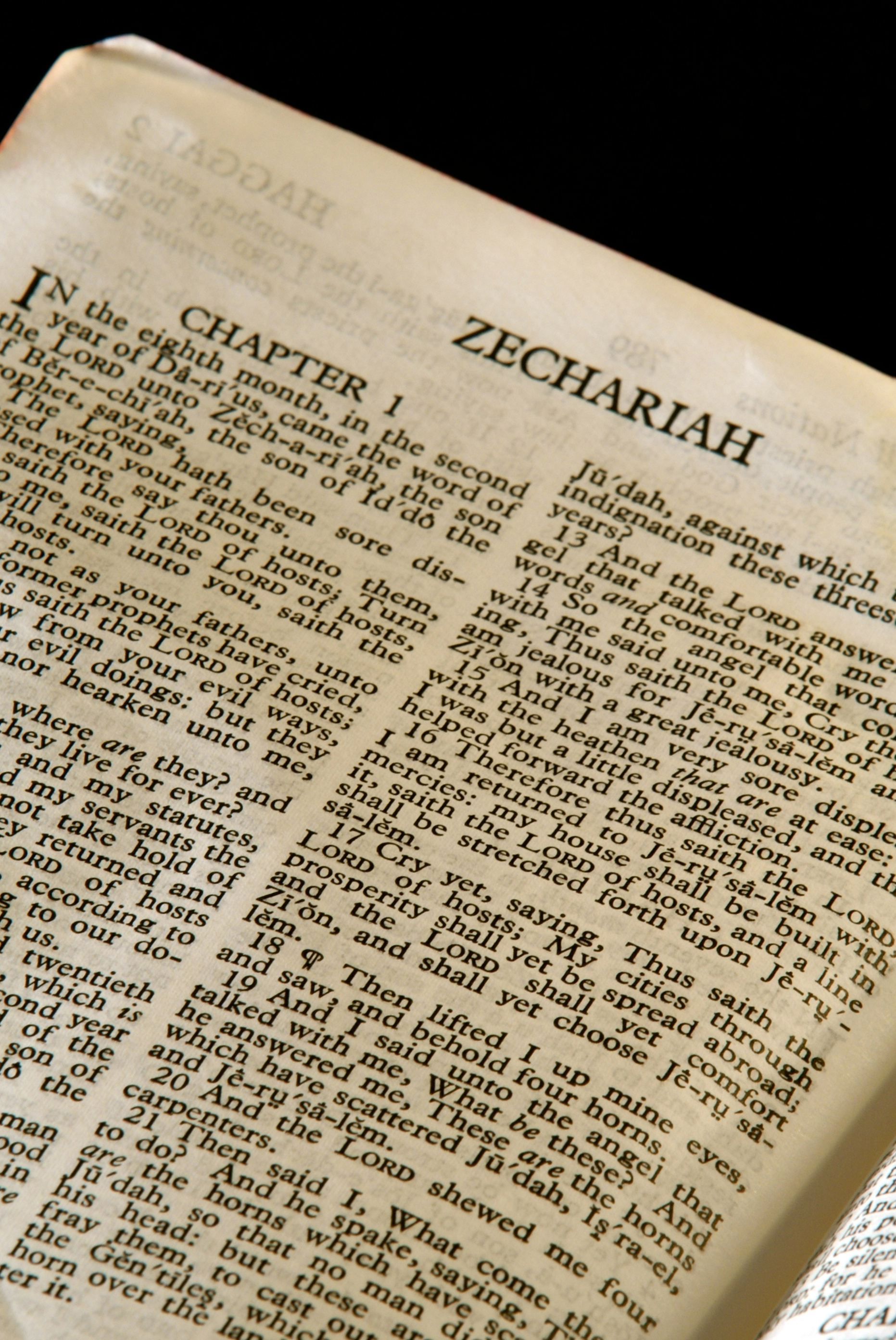 Zechariah 1:1-6 Return to Me